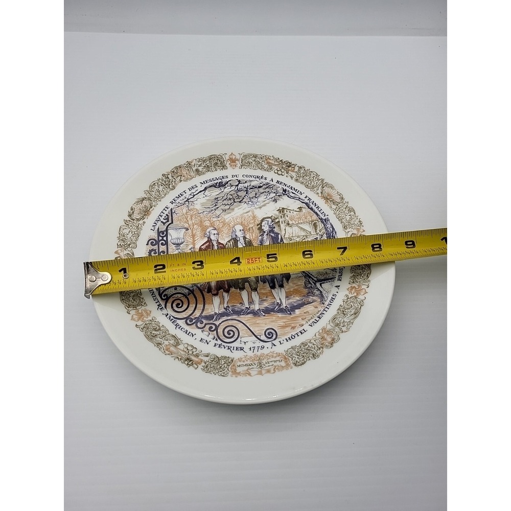 Lafayette Legacy Collection D'Arceau Limoges Plate Story of Lafayette - Picture 3 of 3